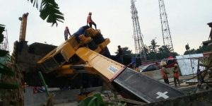 Crane Proyek Jalur Ganda KA Roboh, 4 Orang Meninggal