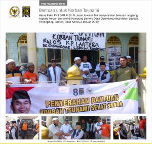 Jazuli Serahkan Gaji Dan Bantuan PKS Untuk Korban Tsunami Banten